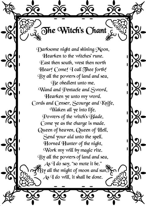 Chant for witchy lady
